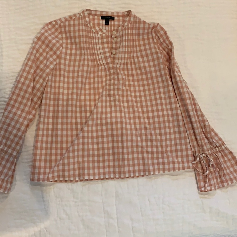J. Crew gingham top size small